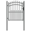 vidaXL Fence Gate with Spikes EMMEN 104 x 117 cm Powder-coated steel