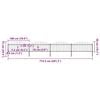 vidaXL Garden Fence with Spear Top Steel 714.5x75 cm Black