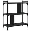 vidaXL Bookcase 3-Tier Black 76x32x88 cm Engineered Wood