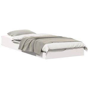 vidaXL Bed Frame White 80 x 220 cm Solid Pine Wood