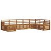 vidaXL Outdoor Sofa Set 8 pcs Natural Solid Acacia Wood