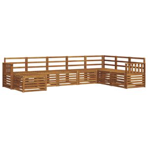 vidaXL Outdoor Sofa Set 8 pcs Natural Solid Acacia Wood
