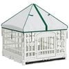 vidaXL 4 Panel Dog Playpen with Roof 177.5 x 154.5 x 112 cm Plastic