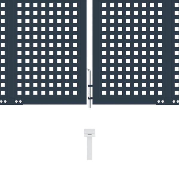 vidaXL Fence Gate Anthracite 404x125 cm Steel
