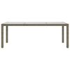 vidaXL Garden Table Grey 190x90x75 cm Tempered Glass and Poly Rattan