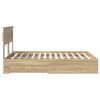 vidaXL Bed Frame with Drawer Sonoma Oak 140 x 190 cm Engineered Wood