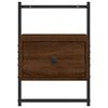 vidaXL Bedside Cabinet Wall-mounted Brown Oak 35x30x51 cm Engineered Wood