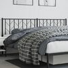 vidaXL Metal Headboard Black 200 cm
