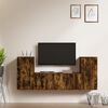vidaXL 4 Piece TV Cabinet Set Smoked Oak Engineered Wood