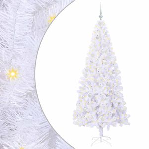 vidaXL Artificial Christmas Tree with Stand White 210 cm PVC and Steel