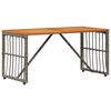 vidaXL Outdoor Table Grey 80 x 40 x 40 cm Steel and Poly Rattan