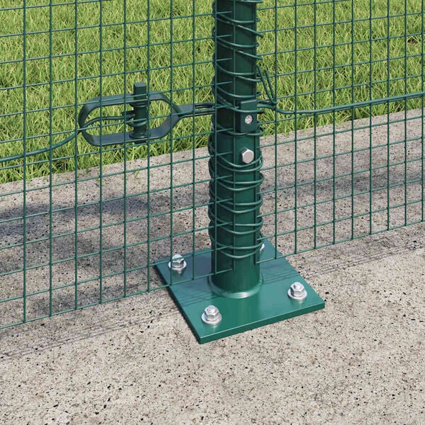 vidaXL Fence Post Green 25 x 1 m (16 x 16 mm mesh) Steel