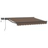 vidaXL Manual Awning Frame with LEDs Taupe 3.5 x 2 m