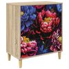 vidaXL Chest of Drawers KIEL Dark peony print 66 x 36.5 x 75 cm Sonoma