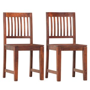 vidaXL Dining Chairs 2 pcs Solid Mango Wood