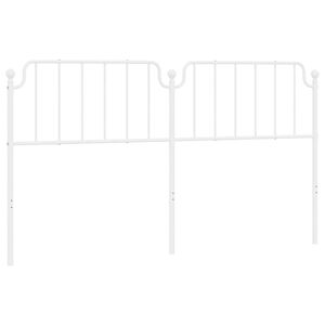 vidaXL Metal Headboard White 180 cm