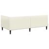 vidaXL Corner Bed Frame with Headboard Cream 100 cm x 200 cm Velvet