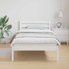 vidaXL Bed Frame White 225.5 x 95.5 x 69.5 cm Solid Pine Wood