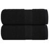 vidaXL Wash Towels "FROGN" 2 pcs Black 30x30 cm 360 gsm