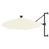 vidaXL Wall-mounted Garden Parasol with LEDs 300 cm Sand