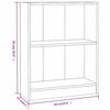 vidaXL Bookshelf High Gloss White 60x24x76 cm Engineered Wood