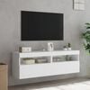 vidaXL TV Wall Cabinets with LED Lights 2 pcs White 60x30x40 cm