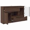vidaXL Sideboard with Drawer Brown Oak 100 x 30 x 65.6 Engineered Wood