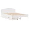 vidaXL Bed Frame without Mattress White 135x190 cm Double Solid Wood Pine