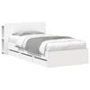 vidaXL Bed Frame with Storage White 75 x 190 cm Engineered Wood