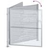 vidaXL Garden Gate with Lock Silver 96 x 100 cm Stainless Steel