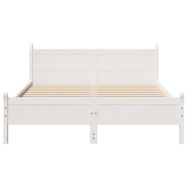 vidaXL Bed Frame without Mattress White 160x200 cm Solid Wood Pine