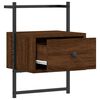 vidaXL Bedside Cabinet Wall-mounted Brown Oak 35x30x51 cm Engineered Wood
