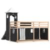 vidaXL Bunk Bed without Mattress with Slide White and Black 80x200 cm