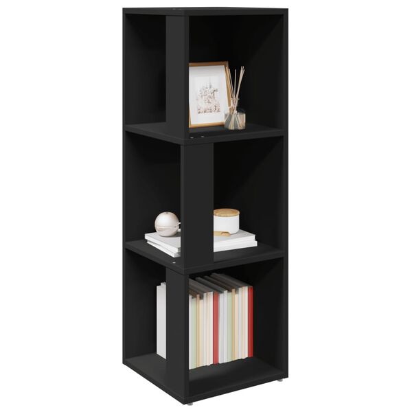 vidaXL Corner Cabinet Black 33x33x100 cm Engineered Wood