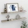 vidaXL Wall Shelves 2 pcs Concrete Grey 80x9x3 cm