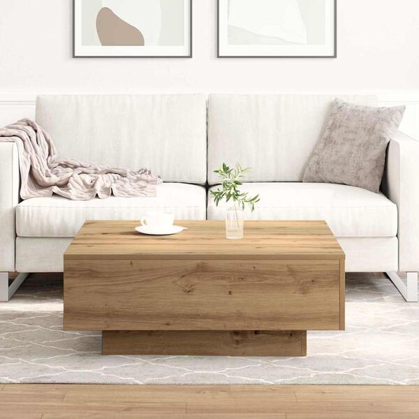 vidaXL Coffee Table Artisan Oak 80 x 80 x 31 cm