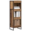 vidaXL Book Cabinet Old Wood 40 x 30 x 121 cm Engineered Wood