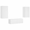 vidaXL 3 Piece TV Wall Cabinets with LED Lights White
