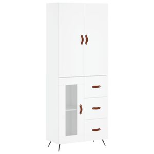 vidaXL Highboard White 69.5x34x180 cm Engineered Wood
