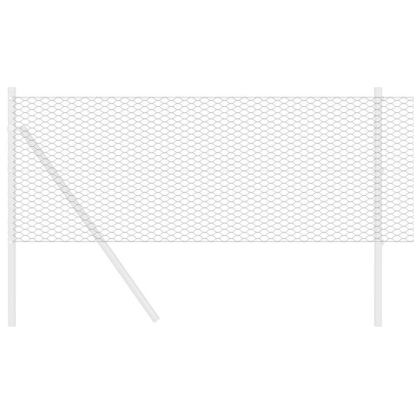 vidaXL Hexagon Fence Grey 0.4 x 25 m PVC