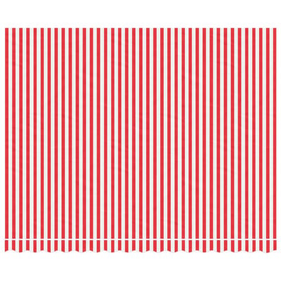 vidaXL Replacement Fabric for Awning Red and White Stripe 4x3 m