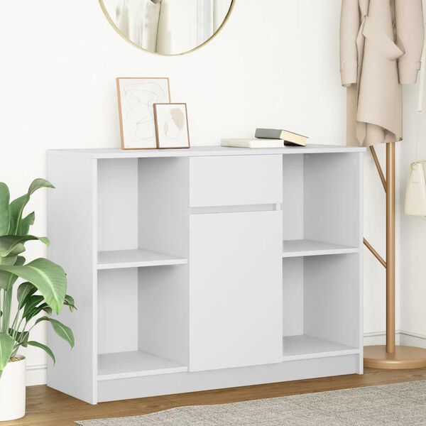 vidaXL Sideboard with Drawer White 101x35x76 cm Engineered Wood