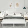 vidaXL Bed Frame with Headboard White 160 x 220 cm Solid Pine Wood