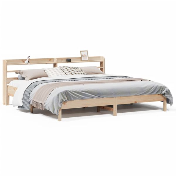 vidaXL Bed Frame without Mattress 180x200 cm Super King Solid Wood Pine