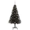 vidaXL Christmas Tree with 150 LEDs with Stand Black 150 cm PVC