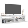 vidaXL TV Cabinets 2 pcs with LED Lights High Gloss White 75x35x40 cm