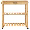 vidaXL Kitchen Trolley MONZA 84x40x88.5 cm Solid Wood Pine