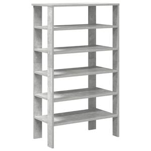 vidaXL Shoe Rack Concrete Oak 61x32x105 cm Engineered Wood