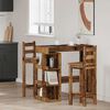 vidaXL Bar Table with Storage Rack Old Wood 100x48x101.5 cm