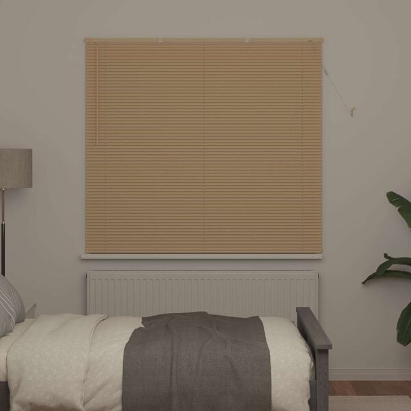 vidaXL Venetian Blind Light Brown with Pattern 150 x 140 cm PVC